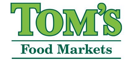 A theme logo of Tom's Food Markets